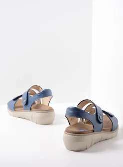 Sandalen<Wolky Ikaria - blauw leer blauwleer