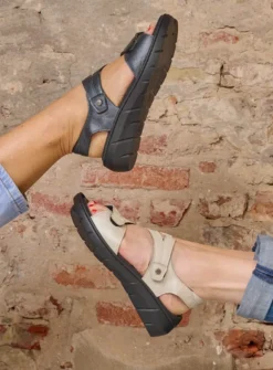 Sandalen<Wolky Ikaria - gebroken wit leer gebrokenwitleer