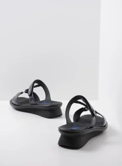 Slippers<Wolky Isa - blauw crocolook lakleer blauwcrocolooklakleer