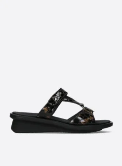 Slippers<Wolky Isa - brons croco lakleer bronscrocolakleer