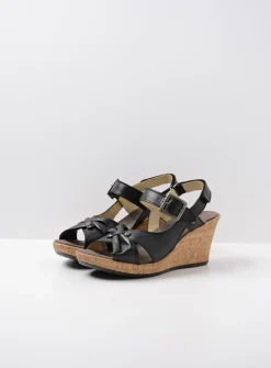 Sandalen<Wolky Ixia 2 - zwart leer zwartleer