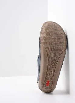Slippers<Wolky Jasper - blauw geolied leer blauwgeoliedleer