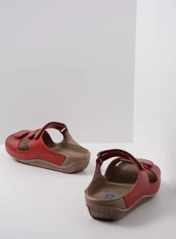 Slippers<Wolky Jasper - rood leer roodleer