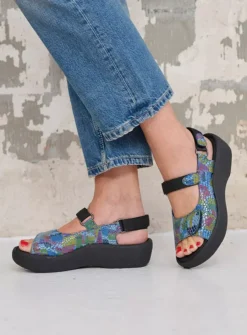 Sandalen<Wolky Jewel - jeansblauw/multi leer jeansblauw/multileer