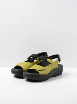 Sandalen<Wolky Jewel - olijfgroen leer olijfgroenleer