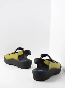 Sandalen<Wolky Jewel - olijfgroen leer olijfgroenleer