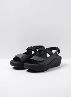 Sandalen<Wolky Jewel - zwart leer zwartleer