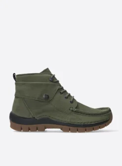 Hoge Veterschoenen|Herfst/Winter<Wolky Jump - pesto groen nubuck pestogroennubuck