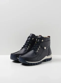 Hoge Veterschoenen<Wolky Jump Summer - denim leer denimleer