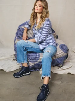 Hoge Veterschoenen<Wolky Jump Summer - denim leer denimleer