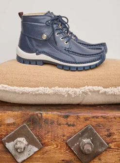 Hoge Veterschoenen<Wolky Jump Summer - denim leer denimleer