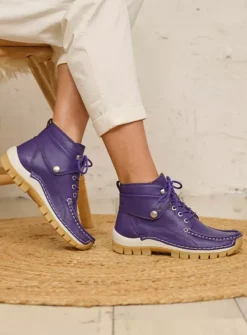 Hoge Veterschoenen<Wolky Jump Summer - violet leer violetleer
