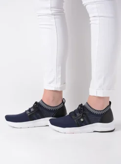 Lage Veterschoenen<Wolky Kalona - blauw 3D knitting blauw3Dknitting