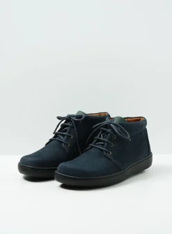 Veterschoenen Heren|Nette Schoenen Heren<Wolky Kansas Men - blauw nubuck blauwnubuck