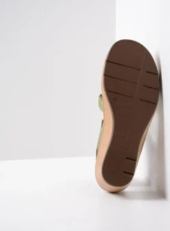Sandalen<Wolky La Jolla - olijfgroen leer olijfgroenleer