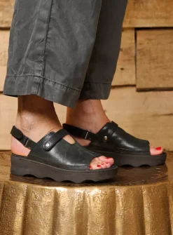 Sandalen<Wolky Laprida - zwart effectleer zwarteffectleer