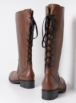 Lange Laarzen|Herfst/Winter<Wolky Lascana F2F - cognac leer cognacleer