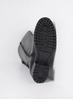 Lange Laarzen|Herfst/Winter<Wolky Lascana F2F - zwart leer zwartleer