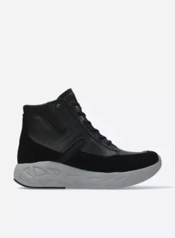 Hoge Veterschoenen|Wandelschoenen<Wolky Leap - zwart combi leer zwartcombileer