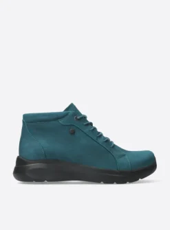 Hoge Veterschoenen|Wandelschoenen<Wolky Lima - petrol nubuck petrolnubuck