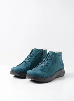 Hoge Veterschoenen|Wandelschoenen<Wolky Lima - petrol nubuck petrolnubuck