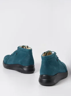 Hoge Veterschoenen|Wandelschoenen<Wolky Lima - petrol nubuck petrolnubuck
