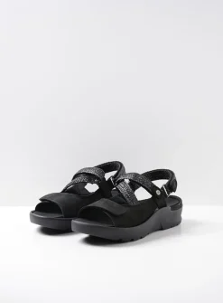 Sandalen<Wolky Lisse - zwart nubuck zwartnubuck