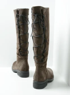Veterlaarzen|Lange Laarzen<Wolky Longview - donkerbruin suede donkerbruinsuede