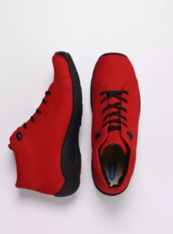 Lage Veterschoenen|Herfst/Winter<Wolky Louise - donkerrood nubuck donkerroodnubuck