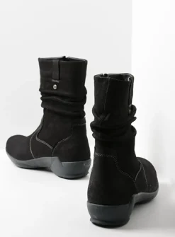 Halfhoge Laarzen|Herfst/Winter<Wolky Luna - zwart nubuck zwartnubuck