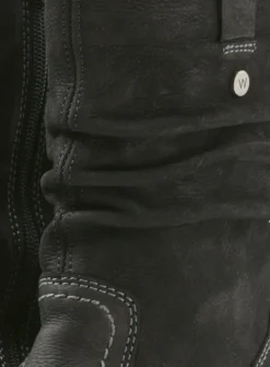 Halfhoge Laarzen|Herfst/Winter<Wolky Luna - zwart nubuck zwartnubuck