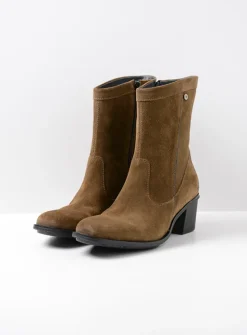Halfhoge Laarzen|Enkellaarsjes<Wolky Mallow - donker taupe suede donkertaupesuede