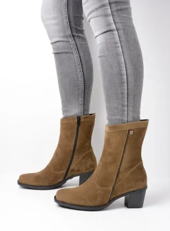 Halfhoge Laarzen|Enkellaarsjes<Wolky Mallow - donker taupe suede donkertaupesuede