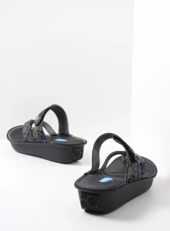 Slippers<Wolky Martinique - zwart/blauw suede zwart/blauwsuede