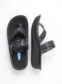 Slippers<Wolky Martinique - zwart/blauw suede zwart/blauwsuede