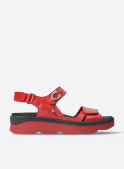 Sandalen<Wolky Medusa - rood leer roodleer