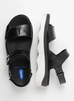 Sandalen<Wolky Medusa - zwart/wit leer zwart/witleer