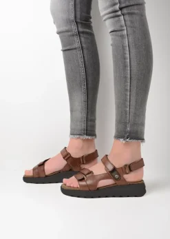 Sandalen<Wolky Mile - cognac leer cognacleer
