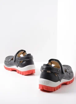 Bandschoenen<Wolky Move - zwart zomer leer zwartzomerleer