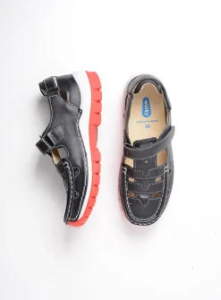 Bandschoenen<Wolky Move - zwart zomer leer zwartzomerleer