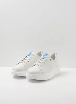Lage Veterschoenen|Sneakers<Wolky Move it - wit leer witleer