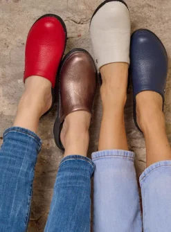 Klompen|Herfst/Winter<Wolky Multi Clog - blauw leer blauwleer