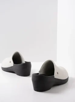 Klompen|Herfst/Winter<Wolky Multi Clog - creme wit leer cremewitleer
