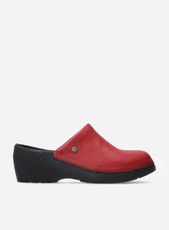 Klompen|Herfst/Winter<Wolky Multi Clog - rood leer roodleer