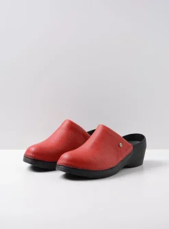 Klompen|Herfst/Winter<Wolky Multi Clog - rood leer roodleer