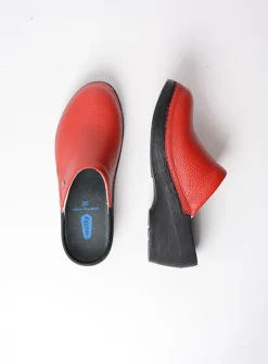 Klompen|Herfst/Winter<Wolky Multi Clog - rood leer roodleer