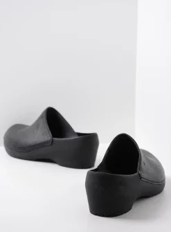 Klompen|Herfst/Winter<Wolky Multi Clog - zwart leer zwartleer