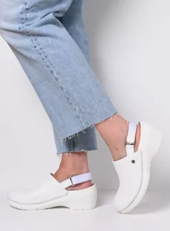 Klompen<Wolky Multi Strap Clog - wit leer witleer