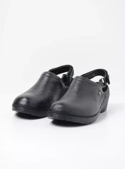 Klompen<Wolky Multi Strap Clog - zwart leer zwartleer