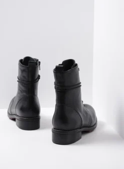 Veterlaarzen|Herfst/Winter<Wolky Murray XW - zwart leer zwartleer